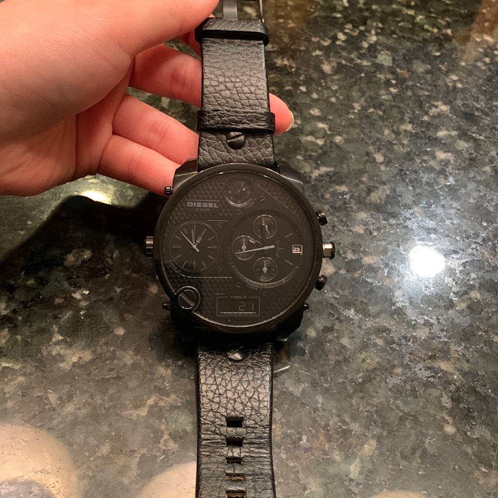 Diesel Big Daddy All Black Watch Mens